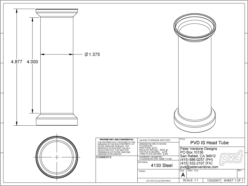 head tube sizes